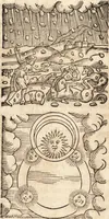 An illustration from Prodigiorvm ac ostentorvm chronicon : quae praeter naturae ordinem, motum, et operationem, et in svperioribus & his inferioribus mundi regionibus, ab exordio mundi usque ad haec nostra tempora, acciderunt ... (1557)