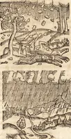 An illustration from Prodigiorvm ac ostentorvm chronicon : quae praeter naturae ordinem, motum, et operationem, et in svperioribus & his inferioribus mundi regionibus, ab exordio mundi usque ad haec nostra tempora, acciderunt ... (1557)