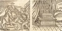 An illustration from Prodigiorvm ac ostentorvm chronicon : quae praeter naturae ordinem, motum, et operationem, et in svperioribus & his inferioribus mundi regionibus, ab exordio mundi usque ad haec nostra tempora, acciderunt ... (1557)