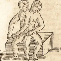 An illustration from Prodigiorvm ac ostentorvm chronicon : quae praeter naturae ordinem, motum, et operationem, et in svperioribus & his inferioribus mundi regionibus, ab exordio mundi usque ad haec nostra tempora, acciderunt ... (1557)