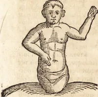 An illustration from Prodigiorvm ac ostentorvm chronicon : quae praeter naturae ordinem, motum, et operationem, et in svperioribus & his inferioribus mundi regionibus, ab exordio mundi usque ad haec nostra tempora, acciderunt ... (1557)