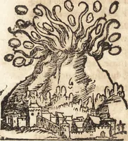 An illustration from Prodigiorvm ac ostentorvm chronicon : quae praeter naturae ordinem, motum, et operationem, et in svperioribus & his inferioribus mundi regionibus, ab exordio mundi usque ad haec nostra tempora, acciderunt ... (1557)