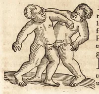 An illustration from Prodigiorvm ac ostentorvm chronicon : quae praeter naturae ordinem, motum, et operationem, et in svperioribus & his inferioribus mundi regionibus, ab exordio mundi usque ad haec nostra tempora, acciderunt ... (1557)