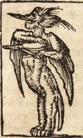 An illustration from Prodigiorvm ac ostentorvm chronicon : quae praeter naturae ordinem, motum, et operationem, et in svperioribus & his inferioribus mundi regionibus, ab exordio mundi usque ad haec nostra tempora, acciderunt ... (1557)