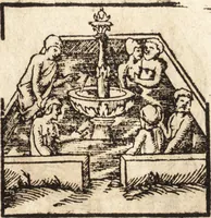 An illustration from Prodigiorvm ac ostentorvm chronicon : quae praeter naturae ordinem, motum, et operationem, et in svperioribus & his inferioribus mundi regionibus, ab exordio mundi usque ad haec nostra tempora, acciderunt ... (1557)