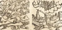 An illustration from Prodigiorvm ac ostentorvm chronicon : quae praeter naturae ordinem, motum, et operationem, et in svperioribus & his inferioribus mundi regionibus, ab exordio mundi usque ad haec nostra tempora, acciderunt ... (1557)