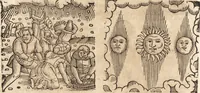 An illustration from Prodigiorvm ac ostentorvm chronicon : quae praeter naturae ordinem, motum, et operationem, et in svperioribus & his inferioribus mundi regionibus, ab exordio mundi usque ad haec nostra tempora, acciderunt ... (1557)