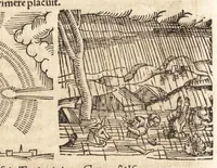 An illustration from Prodigiorvm ac ostentorvm chronicon : quae praeter naturae ordinem, motum, et operationem, et in svperioribus & his inferioribus mundi regionibus, ab exordio mundi usque ad haec nostra tempora, acciderunt ... (1557)