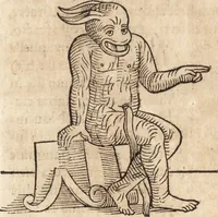 An illustration from Prodigiorvm ac ostentorvm chronicon : quae praeter naturae ordinem, motum, et operationem, et in svperioribus & his inferioribus mundi regionibus, ab exordio mundi usque ad haec nostra tempora, acciderunt ... (1557)