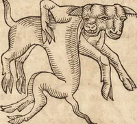 An illustration from Prodigiorvm ac ostentorvm chronicon : quae praeter naturae ordinem, motum, et operationem, et in svperioribus & his inferioribus mundi regionibus, ab exordio mundi usque ad haec nostra tempora, acciderunt ... (1557)