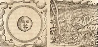 An illustration from Prodigiorvm ac ostentorvm chronicon : quae praeter naturae ordinem, motum, et operationem, et in svperioribus & his inferioribus mundi regionibus, ab exordio mundi usque ad haec nostra tempora, acciderunt ... (1557)