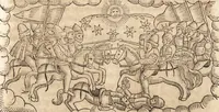An illustration from Prodigiorvm ac ostentorvm chronicon : quae praeter naturae ordinem, motum, et operationem, et in svperioribus & his inferioribus mundi regionibus, ab exordio mundi usque ad haec nostra tempora, acciderunt ... (1557)