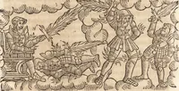An illustration from Prodigiorvm ac ostentorvm chronicon : quae praeter naturae ordinem, motum, et operationem, et in svperioribus & his inferioribus mundi regionibus, ab exordio mundi usque ad haec nostra tempora, acciderunt ... (1557)