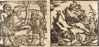 An illustration from Prodigiorvm ac ostentorvm chronicon : quae praeter naturae ordinem, motum, et operationem, et in svperioribus & his inferioribus mundi regionibus, ab exordio mundi usque ad haec nostra tempora, acciderunt ... (1557)
