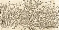 An illustration from Prodigiorvm ac ostentorvm chronicon : quae praeter naturae ordinem, motum, et operationem, et in svperioribus & his inferioribus mundi regionibus, ab exordio mundi usque ad haec nostra tempora, acciderunt ... (1557)