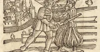 An illustration from Prodigiorvm ac ostentorvm chronicon : quae praeter naturae ordinem, motum, et operationem, et in svperioribus & his inferioribus mundi regionibus, ab exordio mundi usque ad haec nostra tempora, acciderunt ... (1557)