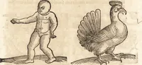 An illustration from Prodigiorvm ac ostentorvm chronicon : quae praeter naturae ordinem, motum, et operationem, et in svperioribus & his inferioribus mundi regionibus, ab exordio mundi usque ad haec nostra tempora, acciderunt ... (1557)