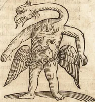 An illustration from Prodigiorvm ac ostentorvm chronicon : quae praeter naturae ordinem, motum, et operationem, et in svperioribus & his inferioribus mundi regionibus, ab exordio mundi usque ad haec nostra tempora, acciderunt ... (1557)