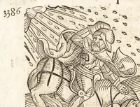 An illustration from Prodigiorvm ac ostentorvm chronicon : quae praeter naturae ordinem, motum, et operationem, et in svperioribus & his inferioribus mundi regionibus, ab exordio mundi usque ad haec nostra tempora, acciderunt ... (1557)