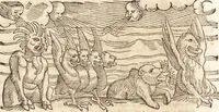 Picture 110 of 990 from Prodigiorvm ac ostentorvm chronicon : quae praeter naturae ordinem, motum, et operationem, et in svperioribus & his inferioribus mundi regionibus, ab exordio mundi usque ad haec nostra tempora, acciderunt ... (1557), leaf 77