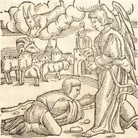 An illustration from Prodigiorvm ac ostentorvm chronicon : quae praeter naturae ordinem, motum, et operationem, et in svperioribus & his inferioribus mundi regionibus, ab exordio mundi usque ad haec nostra tempora, acciderunt ... (1557)