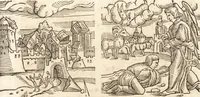 An illustration from Prodigiorvm ac ostentorvm chronicon : quae praeter naturae ordinem, motum, et operationem, et in svperioribus & his inferioribus mundi regionibus, ab exordio mundi usque ad haec nostra tempora, acciderunt ... (1557)