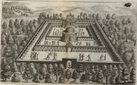 An illustration from Q. Curtius Rufus De rebus gestis Alexandri Magni : cum commentariis Raderi, Bongarsii, Popmae, Salmaaii, Gronovii, Loccenii & Freinshemii : hujusque & vetustioribus supplementis, nec non locorum difficiliorum interpretatione, & indice philologico locupletissimo rerum & verborum : accedunt figurae aeneae ad historiam Alexandri Magni apud curtium illustrandam necessariae (1696)