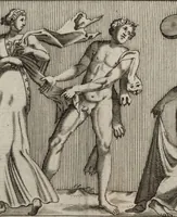 An illustration from Q. Curtius Rufus De rebus gestis Alexandri Magni : cum commentariis Raderi, Bongarsii, Popmae, Salmaaii, Gronovii, Loccenii & Freinshemii : hujusque & vetustioribus supplementis, nec non locorum difficiliorum interpretatione, & indice philologico locupletissimo rerum & verborum : accedunt figurae aeneae ad historiam Alexandri Magni apud curtium illustrandam necessariae (1696)