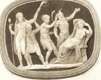 An illustration from Recherches sur l'origine, l'esprit et les progrès des arts de la Grèce : sur leur connexion avec les arts et la religion de plus anciens peuples connus : sur les monumens antiques de l'Inde, de la Perse, du reste de l'Asie, de l'Europe et de l'Égypte (1785)