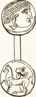 An illustration from Recherches sur l'origine, l'esprit et les progrès des arts de la Grèce : sur leur connexion avec les arts et la religion de plus anciens peuples connus : sur les monumens antiques de l'Inde, de la Perse, du reste de l'Asie, de l'Europe et de l'Égypte (1785)