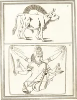 An illustration from Recherches sur l'origine, l'esprit et les progrès des arts de la Grèce : sur leur connexion avec les arts et la religion de plus anciens peuples connus : sur les monumens antiques de l'Inde, de la Perse, du reste de l'Asie, de l'Europe et de l'Égypte (1785)