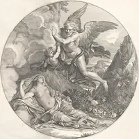 An illustration from Sentimens des plus habiles peintres du tems, sur la pratique de la peinture et sculpture : recueillis & mis en tables de preceptes, avec six discours academiques, extraits des conferences tenuës en l'Academie Royale desdits arts ... par Henry Testelin, peintre du roi, professeur & secretaire en ladite Academie (1680)