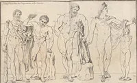 An illustration from Sentimens des plus habiles peintres du tems, sur la pratique de la peinture et sculpture : recueillis & mis en tables de preceptes, avec six discours academiques, extraits des conferences tenuës en l'Academie Royale desdits arts ... par Henry Testelin, peintre du roi, professeur & secretaire en ladite Academie (1680)