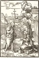 Picture 113 of 142 from Speculum passionis Domini Nostri Ihesu Christi : in quo relucẽt hec omnia singulariter vere & absolute, puta omnis p[er]fectio yerarchie, omniũ fidelium beatitudo, omnes virtutes, dona, fructus, et spiritualiũ bonorũ omnium efficacia, quod in fine prime partis huius speculi manifestissime cõprobat̃ (1507), leaf 147