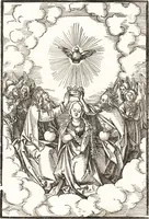 An illustration from Speculum passionis Domini Nostri Ihesu Christi : in quo relucẽt hec omnia singulariter vere & absolute, puta omnis p[er]fectio yerarchie, omniũ fidelium beatitudo, omnes virtutes, dona, fructus, et spiritualiũ bonorũ omnium efficacia, quod in fine prime partis huius speculi manifestissime cõprobat̃ (1507)