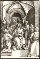 Picture 58 of 142 from Speculum passionis Domini Nostri Ihesu Christi : in quo relucẽt hec omnia singulariter vere & absolute, puta omnis p[er]fectio yerarchie, omniũ fidelium beatitudo, omnes virtutes, dona, fructus, et spiritualiũ bonorũ omnium efficacia, quod in fine prime partis huius speculi manifestissime cõprobat̃ (1507), leaf 71