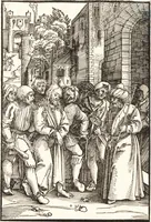 Picture 61 of 142 from Speculum passionis Domini Nostri Ihesu Christi : in quo relucẽt hec omnia singulariter vere & absolute, puta omnis p[er]fectio yerarchie, omniũ fidelium beatitudo, omnes virtutes, dona, fructus, et spiritualiũ bonorũ omnium efficacia, quod in fine prime partis huius speculi manifestissime cõprobat̃ (1507), leaf 76