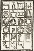 An illustration from Thesavrvs artificiosae memoriae : concionatoribus, philosophis, medicis, iuristis, oratoribus, procuratoribus, caeterisq; bonarum litterarum amatoribus, negociatoribus insuper alijsq; similibus, tenacem ac firmam rerum memoriam cupientibus, perutilis : ac omnes sui amatores & possessores valde locupletans, insimulq; decorant : cum rerum c[ae]lestium atq; terrestrium tenax, ac tutum scrinium esse possit (1579)