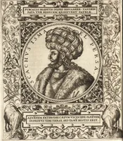 Picture 50 of 135 from Vitae et icones sultanorum Turcicorum, principum Persarum aliorumq[ue] illustrium heroum heroinarumq[ue] ab Osmane usq[ue] ad Mahometem II : ad vivum ex antiquis mettallis effictae, primum ex Co[n]sta[n]tinopoli D. Imp. Ferdina[n]do oblatae nunc descriptae & tetras[t]ichis succinctis illustratae (1596), leaf 119