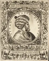 Picture 56 of 135 from Vitae et icones sultanorum Turcicorum, principum Persarum aliorumq[ue] illustrium heroum heroinarumq[ue] ab Osmane usq[ue] ad Mahometem II : ad vivum ex antiquis mettallis effictae, primum ex Co[n]sta[n]tinopoli D. Imp. Ferdina[n]do oblatae nunc descriptae & tetras[t]ichis succinctis illustratae (1596), leaf 135