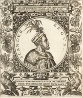Picture 30 of 135 from Vitae et icones sultanorum Turcicorum, principum Persarum aliorumq[ue] illustrium heroum heroinarumq[ue] ab Osmane usq[ue] ad Mahometem II : ad vivum ex antiquis mettallis effictae, primum ex Co[n]sta[n]tinopoli D. Imp. Ferdina[n]do oblatae nunc descriptae & tetras[t]ichis succinctis illustratae (1596), leaf 77