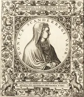An illustration from Vitae et icones sultanorum Turcicorum, principum Persarum aliorumq[ue] illustrium heroum heroinarumq[ue] ab Osmane usq[ue] ad Mahometem II : ad vivum ex antiquis mettallis effictae, primum ex Co[n]sta[n]tinopoli D. Imp. Ferdina[n]do oblatae nunc descriptae & tetras[t]ichis succinctis illustratae (1596)