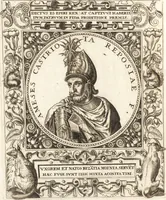 Picture 36 of 135 from Vitae et icones sultanorum Turcicorum, principum Persarum aliorumq[ue] illustrium heroum heroinarumq[ue] ab Osmane usq[ue] ad Mahometem II : ad vivum ex antiquis mettallis effictae, primum ex Co[n]sta[n]tinopoli D. Imp. Ferdina[n]do oblatae nunc descriptae & tetras[t]ichis succinctis illustratae (1596), leaf 91