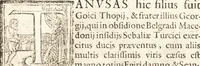 An illustration from Vitae et icones sultanorum Turcicorum, principum Persarum aliorumq[ue] illustrium heroum heroinarumq[ue] ab Osmane usq[ue] ad Mahometem II : ad vivum ex antiquis mettallis effictae, primum ex Co[n]sta[n]tinopoli D. Imp. Ferdina[n]do oblatae nunc descriptae & tetras[t]ichis succinctis illustratae (1596)