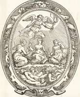 An illustration from Le vite de piv eccellenti architetti, pittori, et scvltori italiani : da Cimabve in sino à tempi nostri (1550)