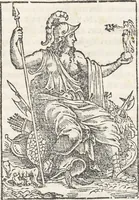 An illustration from Vrbis Romae topographia : nvper ab ipso avctore nonnvllis erroribvs svblatis emandata, addita etiam interpretatione nominum quæ unica litera uel syllaba in antiquis titulis scripta inueniuntur : cvi etiam ab eodem adiectae svnt qvam breuissimæ obseruationes de prænomine, nomine, & cognomine de quibus etsi multi multa scripsere nemo tamen hactenus rei ueritatem attigisse videtur (1544)