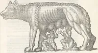 An illustration from Vrbis Romae topographia : nvper ab ipso avctore nonnvllis erroribvs svblatis emandata, addita etiam interpretatione nominum quæ unica litera uel syllaba in antiquis titulis scripta inueniuntur : cvi etiam ab eodem adiectae svnt qvam breuissimæ obseruationes de prænomine, nomine, & cognomine de quibus etsi multi multa scripsere nemo tamen hactenus rei ueritatem attigisse videtur (1544)