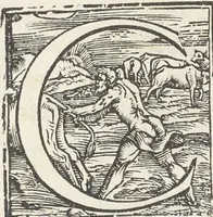 An illustration from Vrbis Romae topographia : nvper ab ipso avctore nonnvllis erroribvs svblatis emandata, addita etiam interpretatione nominum quæ unica litera uel syllaba in antiquis titulis scripta inueniuntur : cvi etiam ab eodem adiectae svnt qvam breuissimæ obseruationes de prænomine, nomine, & cognomine de quibus etsi multi multa scripsere nemo tamen hactenus rei ueritatem attigisse videtur (1544)