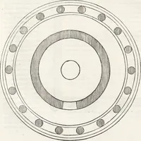 An illustration from Vrbis Romae topographia : nvper ab ipso avctore nonnvllis erroribvs svblatis emandata, addita etiam interpretatione nominum quæ unica litera uel syllaba in antiquis titulis scripta inueniuntur : cvi etiam ab eodem adiectae svnt qvam breuissimæ obseruationes de prænomine, nomine, & cognomine de quibus etsi multi multa scripsere nemo tamen hactenus rei ueritatem attigisse videtur (1544)