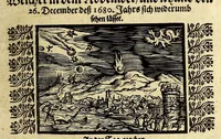 Picture 1 of 2 from Gründlicher und warhaffter Bericht von dem Ursprung der Kometen, derselben Natur, Gestalt, Zeit, Farb, Grösse, und Lauff, : nebenst andern darzugehörigen Umbständen, was für Würckungen muthmasslich ihnen zuzuschreiben, dess gleichen auch, ob man vorhero wissen könne, wann ein Komet entstehen werde; aus Anlass dess gegenwärtigen schröcklichen Komet-Sterns, welcher in dem November, und ietzund den 26. December dess 1680. Jahrs sich widerumb sehen lässet. (1681), leaf 5